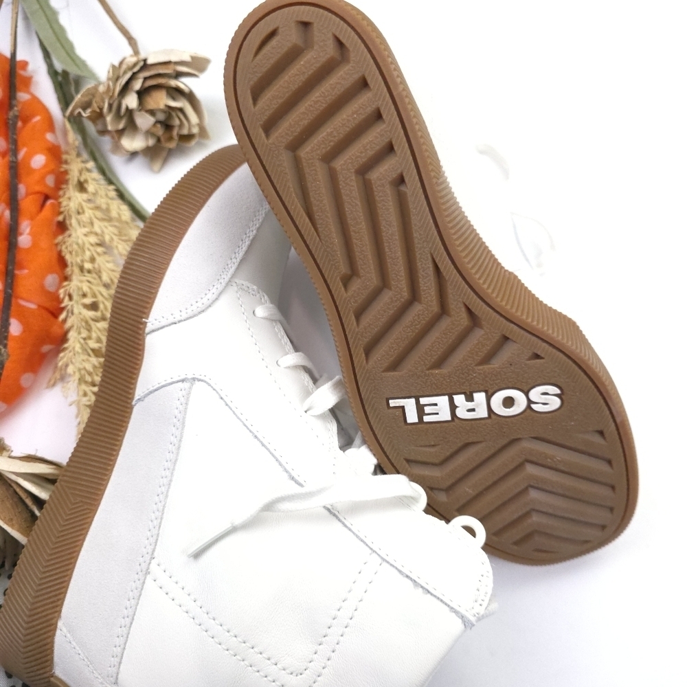 Sorel Women's White High-Top Wedge Sneakers Sz 9.5 - Picture 3 of 14